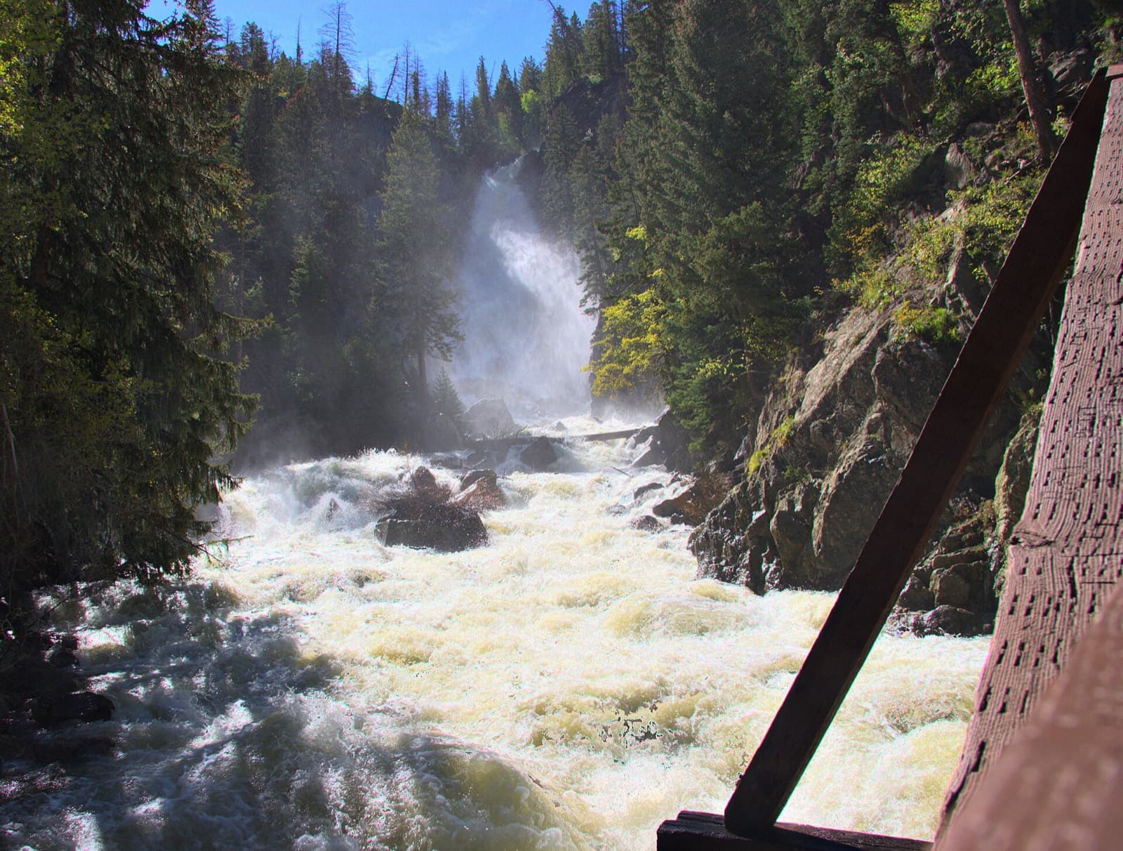 Run Rabbit Run 100: fish creek falls, passed twice on the course