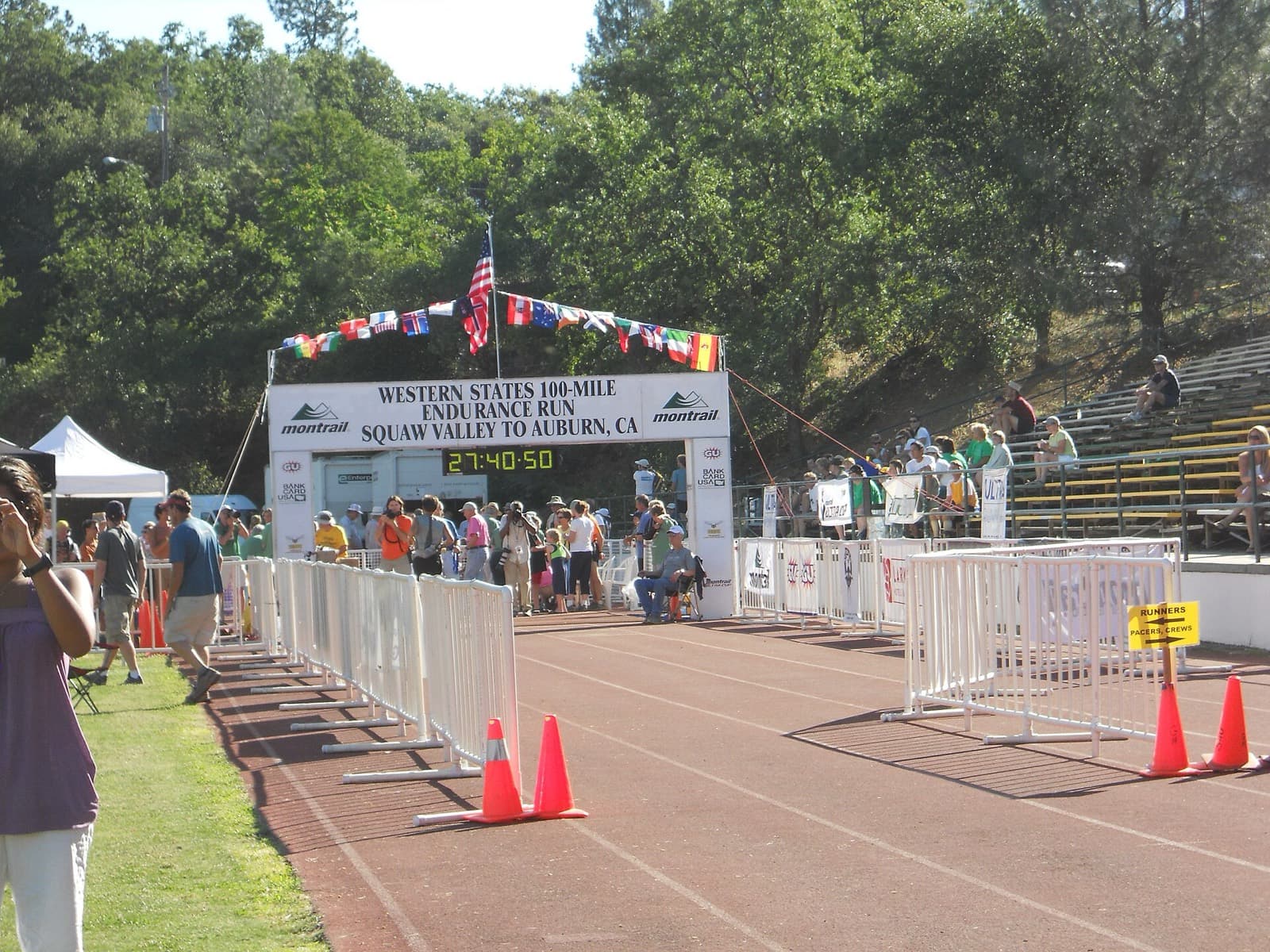 Western States Endurance Run 100 Mile: finish line at placer high school track in auburn